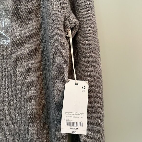Mutual Weave Men's NWT M Gray Pullover Sweater C-38" L-27" S-31" - Picture 4 of 7